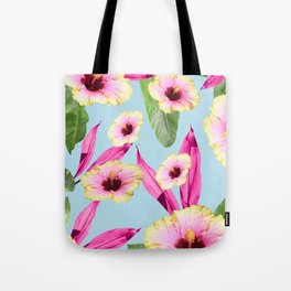Flowery Hibiscus Dream #1 #tropical #decor #art #society6 Tote Bag