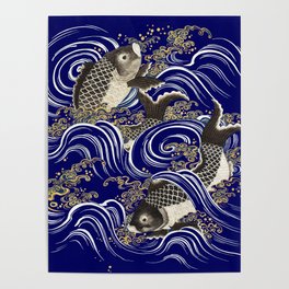 Magical Fish Pattern Print Poster