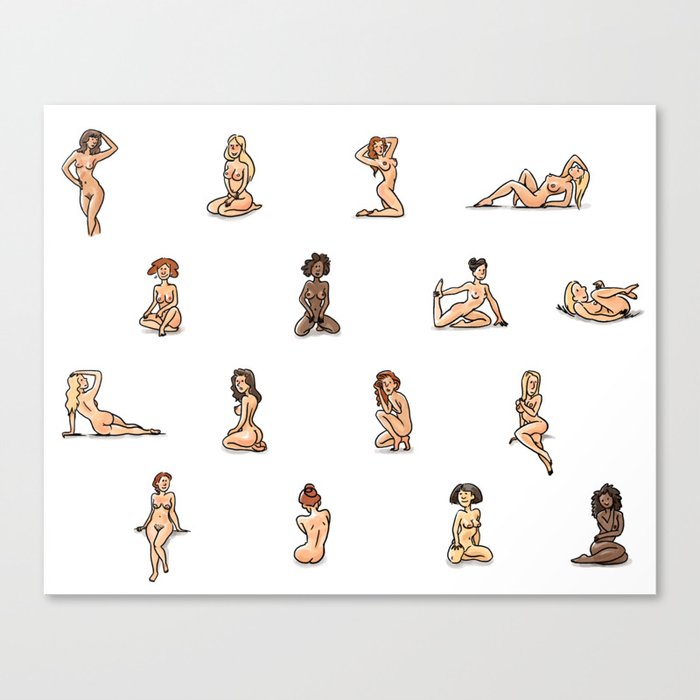 Figure Drawing Nudes Canvas Print