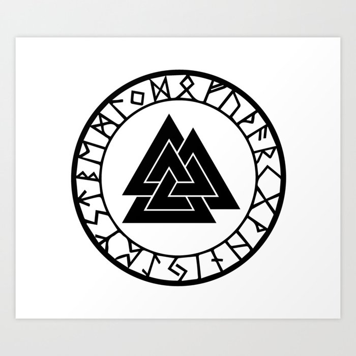 Norse Valknut Ii Art Print By Fosterchild Society6 #digital 2d #illustration #norse #wallpaper #valknut #symbol #viking. norse valknut ii art print by fosterchild