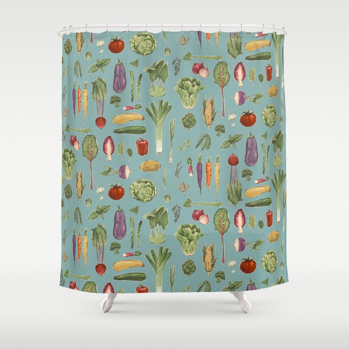 Vegetables Of The Uk Shower Curtain By Tjwity