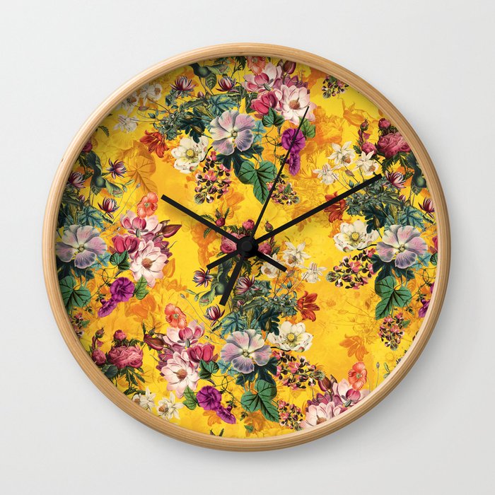 Summer Botanical Garden IX Wall Clock