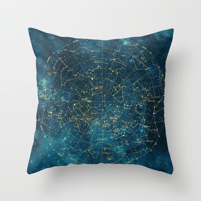 Under Constellations Throw Pillow