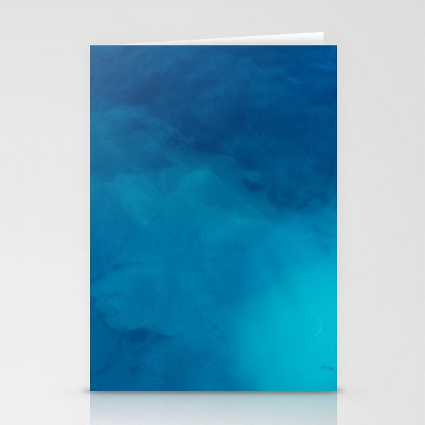 Blue Artistic Pattern Painting Art Blue Tones Stationery Cards