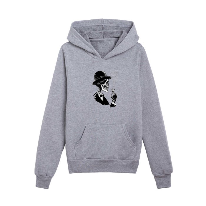 Skeleton Smoking Kids Pullover Hoodie