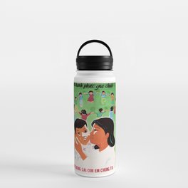 Vietnamese Poster: For the Happiness of the Children Water Bottle