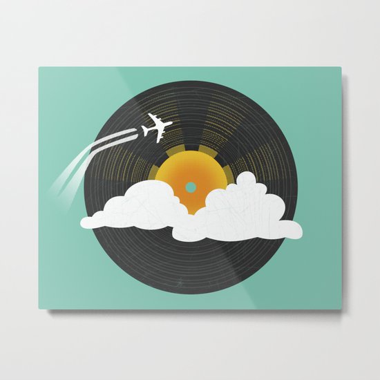 Sunburst Records Metal Print