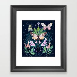 Cicada Moon Framed Art Print