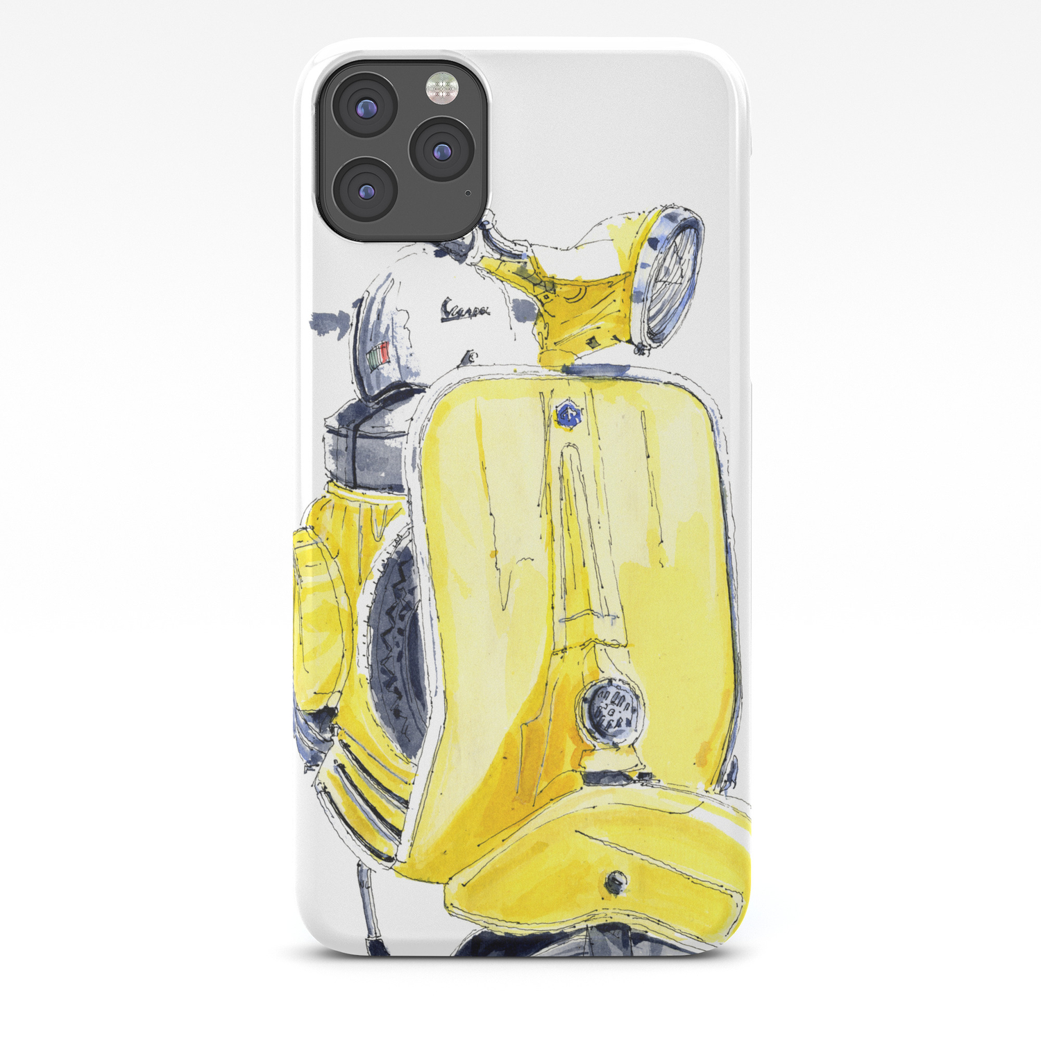 yellow vespa