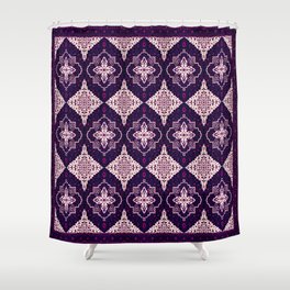 Mystical Blooms: Lavender Delights in Traditional Moroccan Artistry Shower Curtain