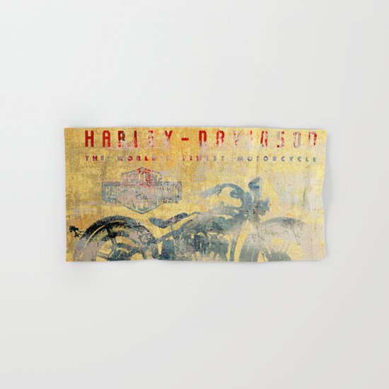 HD - Vintage Motorcycle Hand & Bath Towel