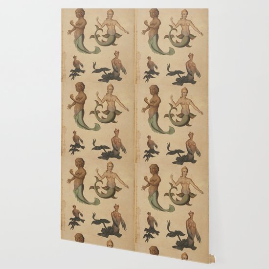 Vintage Mermaid Illustrations 1775 Wallpaper By Bravuramedia