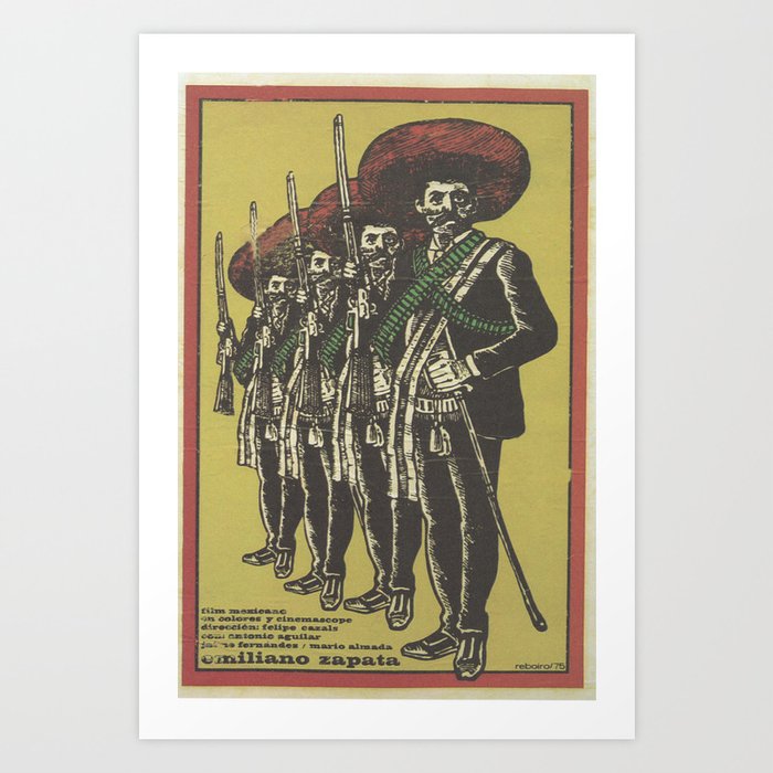 Emiliano Zapata (Mexico) Cuban Movie Poster Art Print