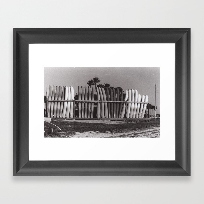 Beach Canoes Framed Art Print