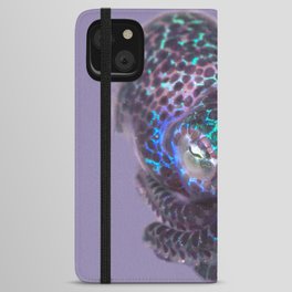 Purple & Pearl Glitter Bobtail Squid iPhone Wallet Case