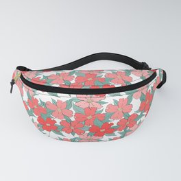 coral pink and mint green flowering dogwood symbolize rebirth and hope Fanny Pack