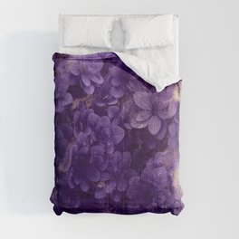 purple flowers Comforter