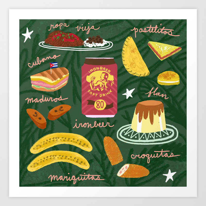 Cuban Food Art Print By Heyjennychang Society6