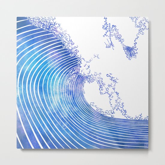 Pacific Waves III Metal Print
