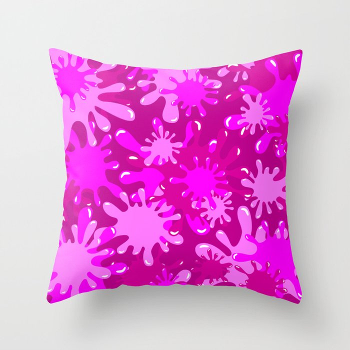 Slime in Hot Pinks Throw Pillow