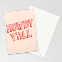 Southern Welcome: Howdy Y'all (bright pink and orange old west letters) Stationery Cards | Retro, Howdy, Saloon, South, Typography, Wellhowdy, Howdyhowdyhowdy, Graphicdesign, Southern, Texas 