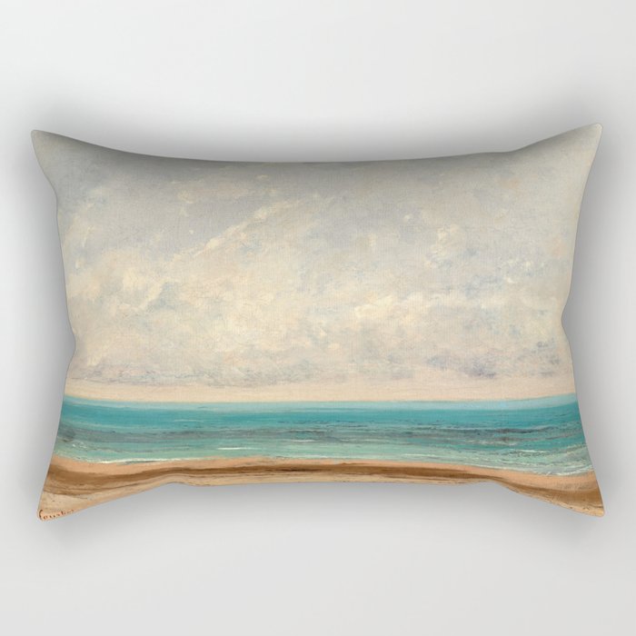 Calm Sea, 1866 by Gustave Courbet Rectangular Pillow