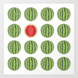 Water Melon Quench Art Print