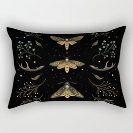 Death Head Moths Night Rectangular Pillow