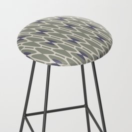 Mid Century Modern Abstract in Evergreen and Blue Violet Bar Stool