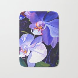 Into the Majestic Midnight Orchid Bliss Bath Mat | Orchidart, Hawaiianart, Orchid, Painting, Alohaspirit, Auberginecolor, Orchids, Acrylic, Purpleorchids, Hawaiiorchid 