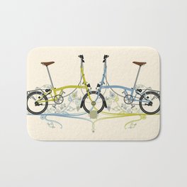 Brompton Bicycle cycling Bath Mat | Graphic Design, Cycling, Vintage, Graphicdesign, British, Brompton, Cycle, Foldingbicycle, Vector, Illustration 