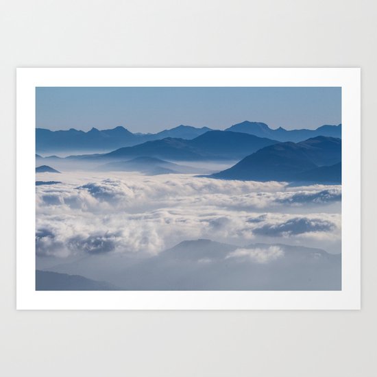 Follow me into the clouds #plane #air Art Print