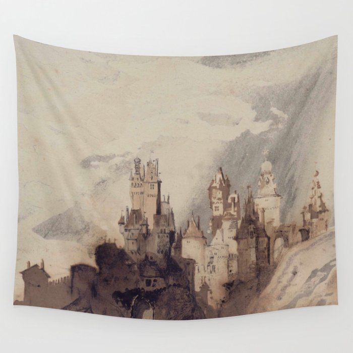 Victor Hugo, le gai chateau , the merry castle Wall Tapestry