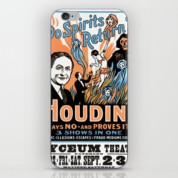 Harry Houdini, do spirits return? iPhone Skin