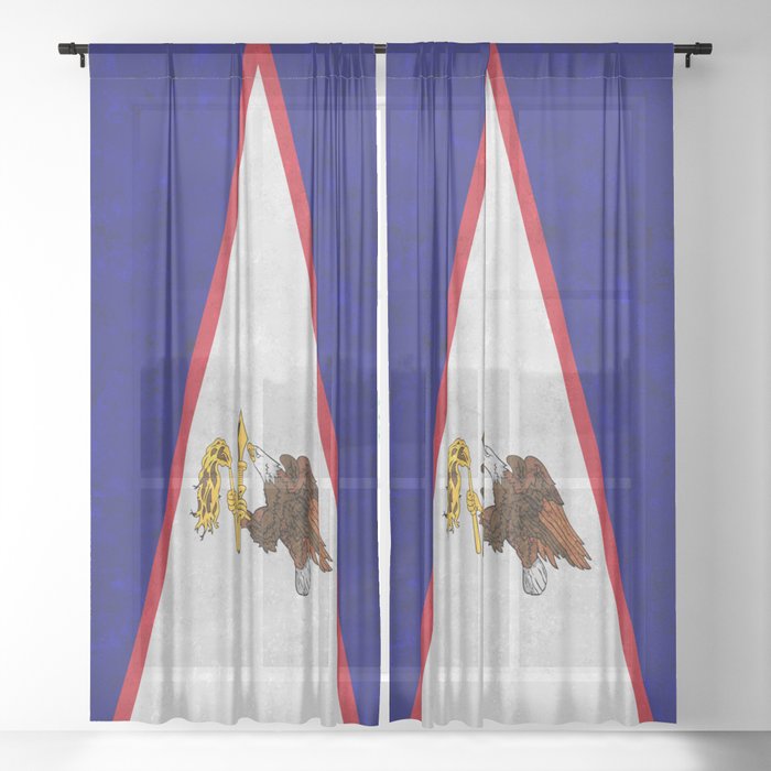 Flag of American Samoa US Territory Sheer Curtain