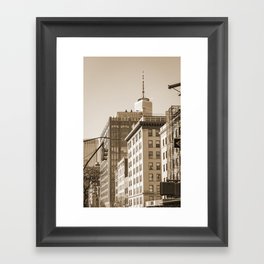 New York City Views | Sepia Photography Framed Art Print