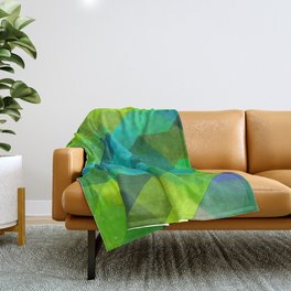GEOMETRIC GREEN Throw Blanket