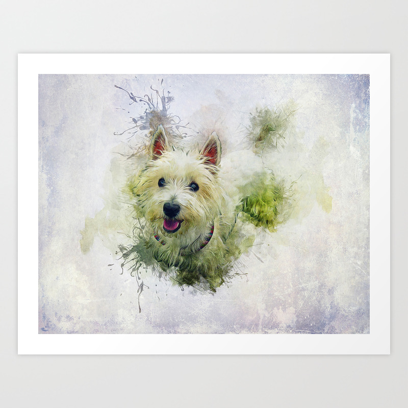 West Highland White Terrier Art Print By Ianmitchell Society6