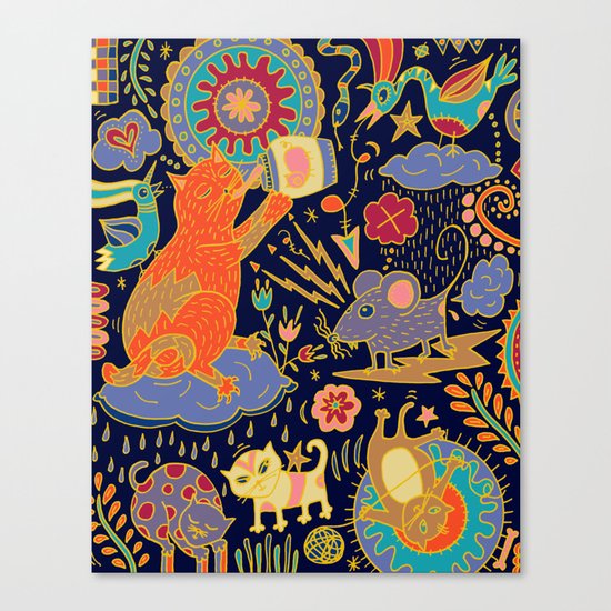 Cat and Mouse Canvas Print