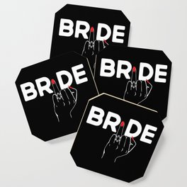 Bride Finger Diamond Ring Wedding Engagement Announcement Coaster