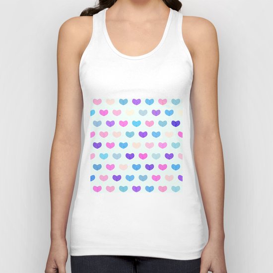 Colorful Cute Hearts II Unisex Tank Top