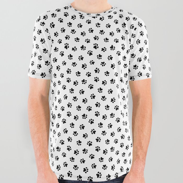 Paw Prints All Over Graphic Tee