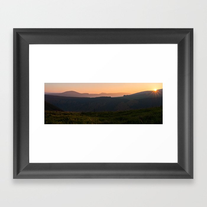 On top of the valley Framed Art Print