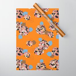 Orange hydrangea Wrapping Paper