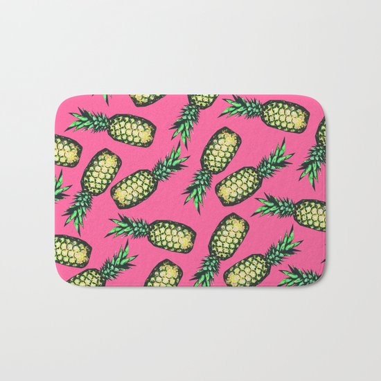 Pineapple Pattern Bath Mat