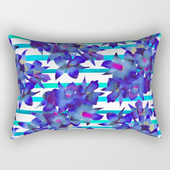 Botanical Stripes Rectangular Pillow