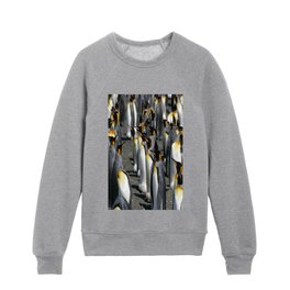 King Penguin Group Standing in a Row Kids Crewneck