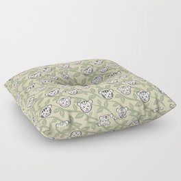 Forest Tiger Strips (GreyGreen) Floor Pillow