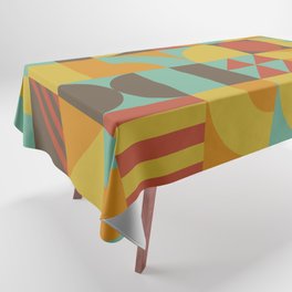 Bauhaus Art abstract pattern, vintage color style Tablecloth