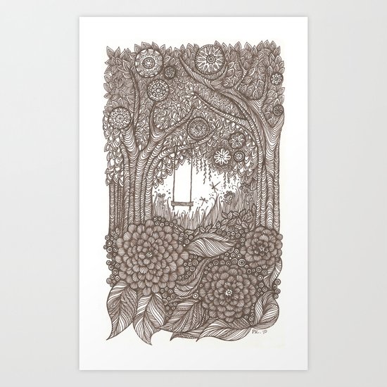 Strawberry Swing Art Print
